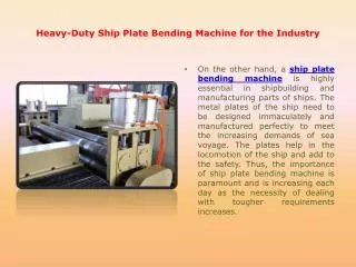 Plate Bevelling Machine