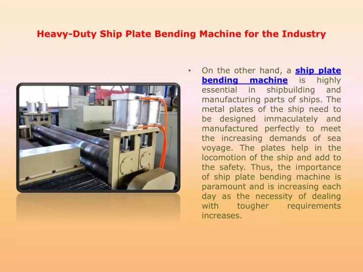 heavy duty ship plate bending machine for the industry