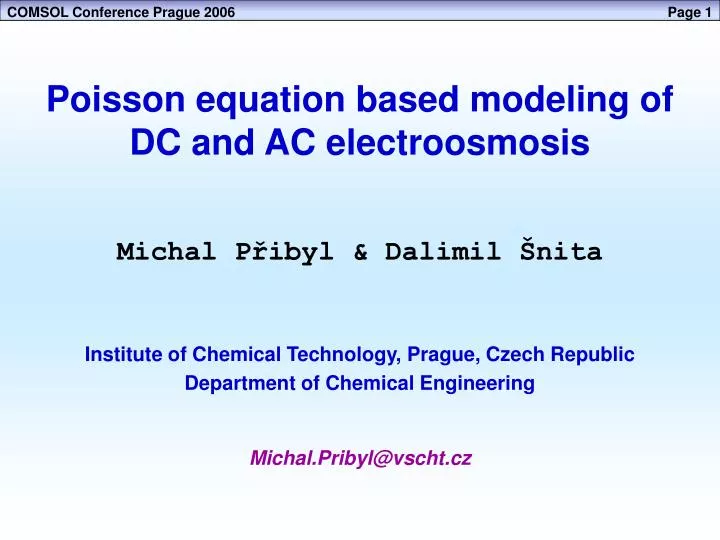 poisson equation based modeling of dc and ac electroosmosis