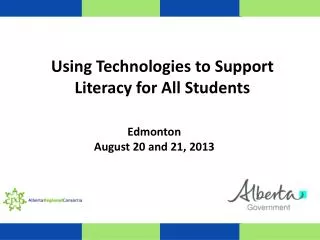 Using Technologies to Support Literacy for All Students