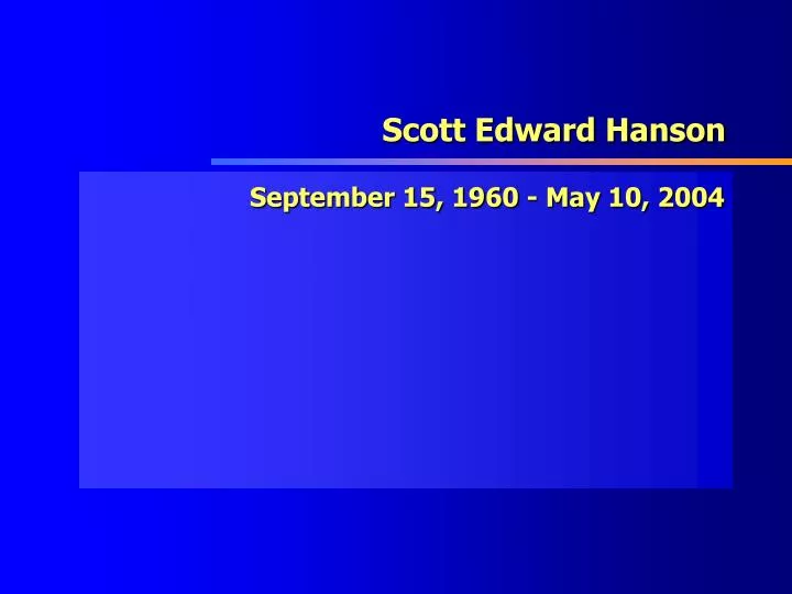 scott edward hanson