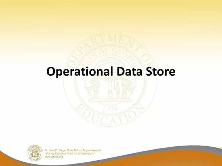 operational data store