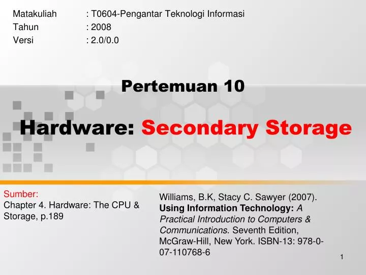 pertemuan 10 hardware secondary storage