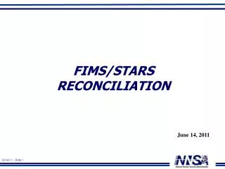 FIMS/STARS Reconciliation