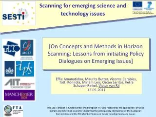 [ On Concepts and Methods in Horizon Scanning: Lessons from initiating Policy Dialogues on Emerging Issues ]