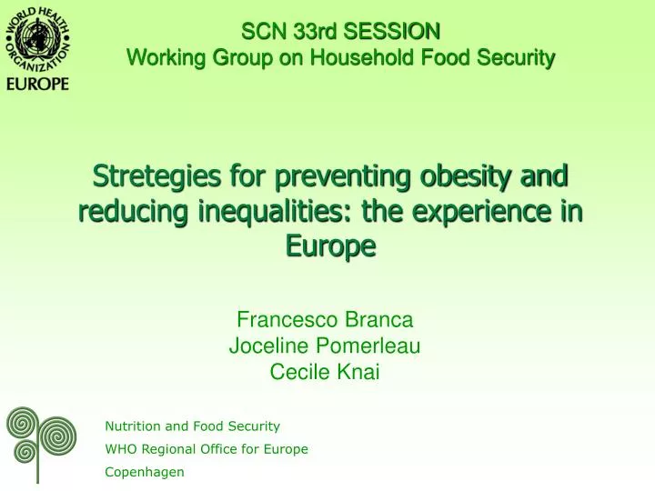 stretegies for preventing obesity and reducing inequalities the experience in europe