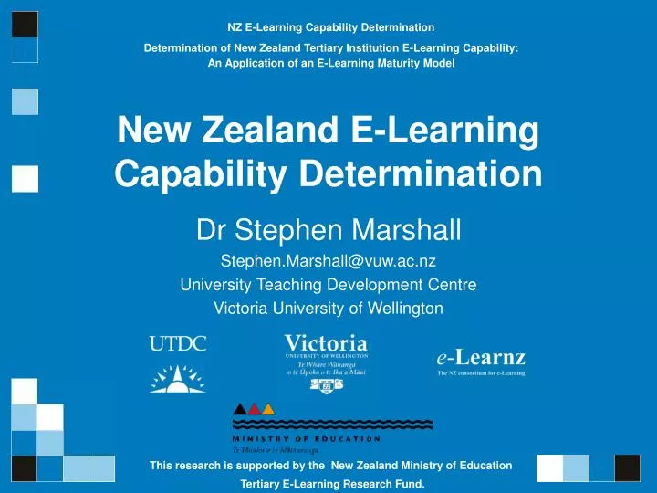 new zealand e learning capability determination
