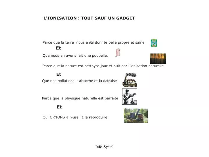 PPT - L'IONISATION : TOUT SAUF UN GADGET PowerPoint Presentation