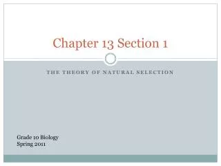 Chapter 13 Section 1
