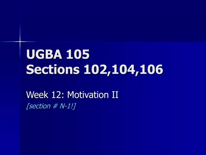 ugba 105 sections 102 104 106