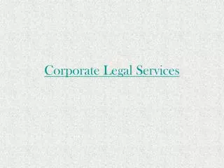 Corporate Legal Services in Hyderabad