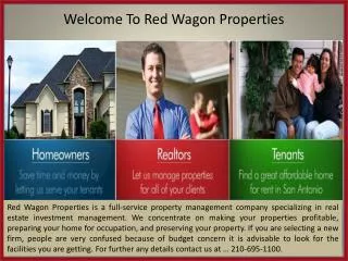 Buy Rental Houses In San Antonio-Redwagonproperties