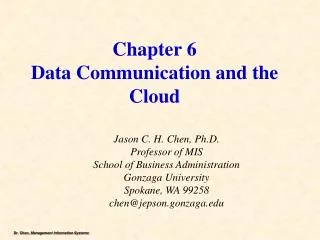 Chapter 6 Data Communication and the Cloud