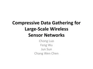 Compressive Data Gathering for Large-Scale Wireless Sensor Networks