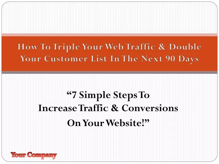 7 simple steps to increase traffic conversions on your website