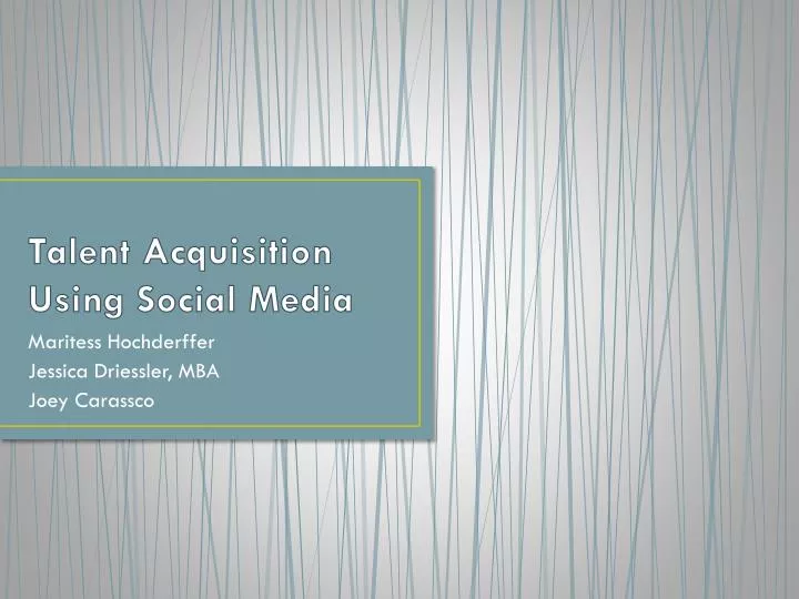 talent acquisition using social media