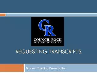 Requesting Transcripts