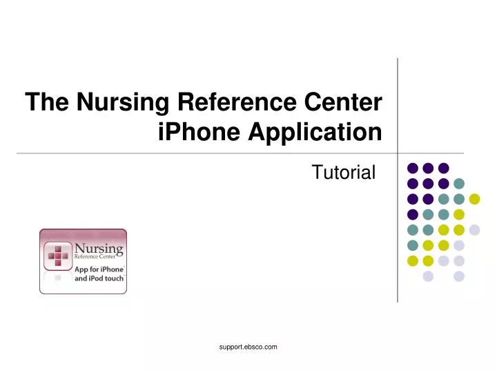 the nursing reference center iphone application