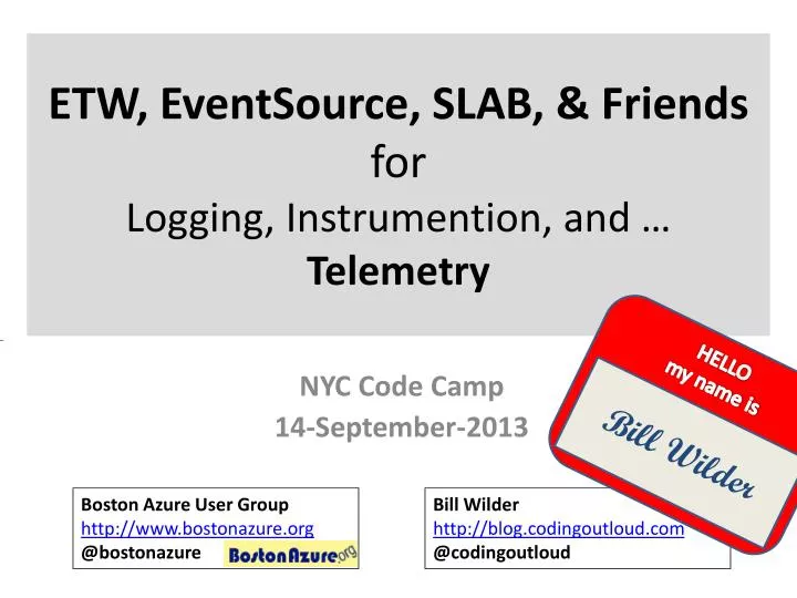 etw eventsource slab friends for logging instrumention and telemetry