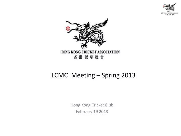 lcmc meeting spring 2013