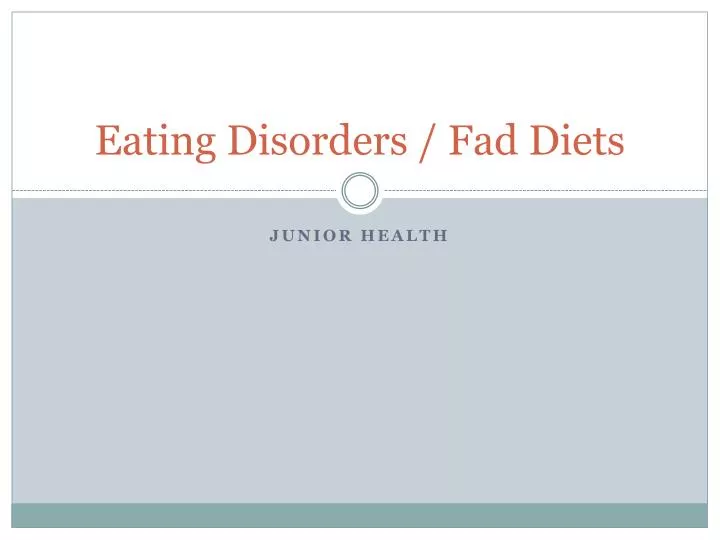 eating disorders fad diets