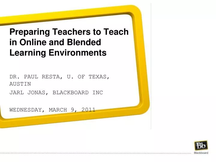 preparing teachers to teach in online and blended learning environments