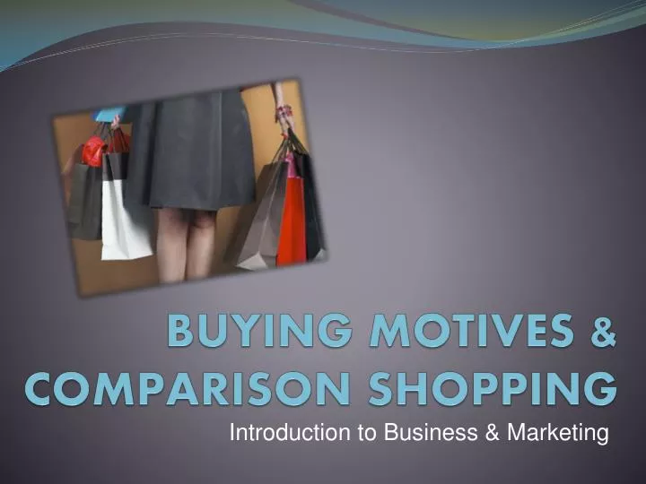 buying motives comparison shopping
