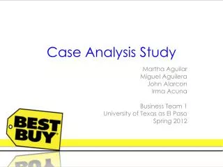 Case Analysis Study
