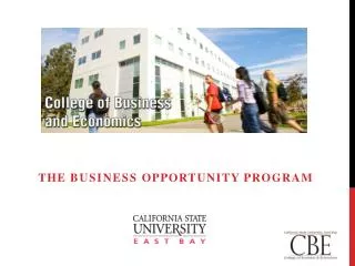 THE Business OPPORTUNITY PROGRAM