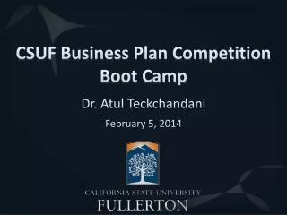 CSUF Business Plan Competition Boot Camp