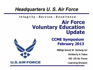 Air Force Voluntary Education Update