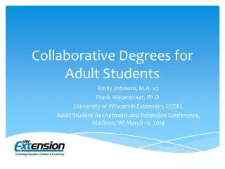 Collaborative Degrees for Adult Students