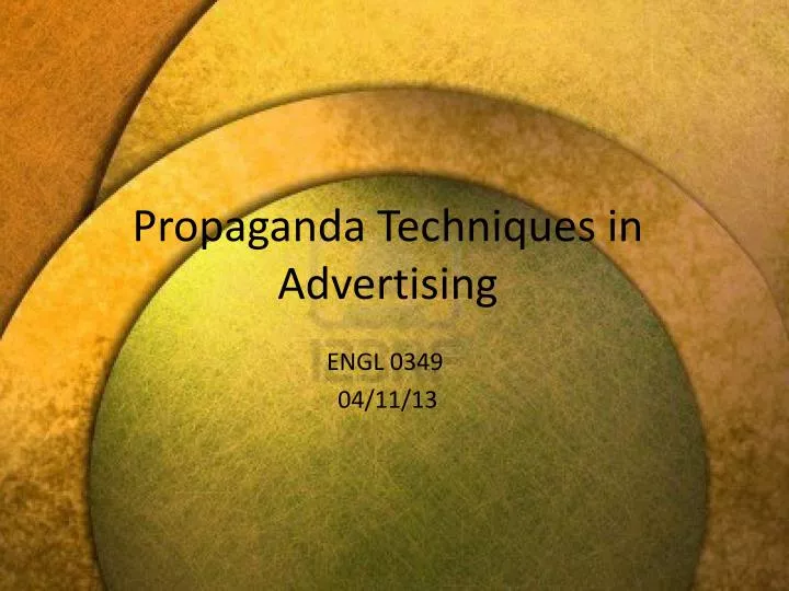propaganda techniques in advertising