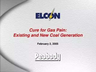 Cure for Gas Pain: Existing and New Coal Generation February 2, 2005