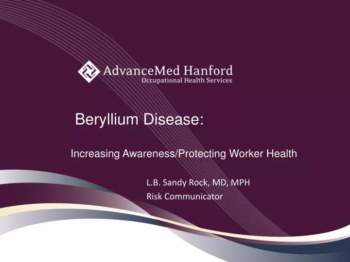 beryllium disease increasing awareness protecting worker health