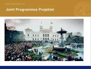 Joint Programmes Projektet