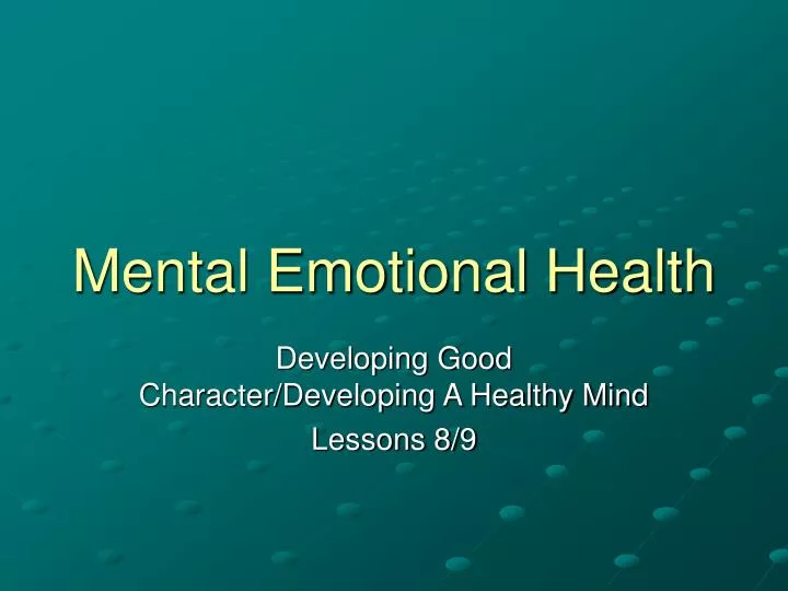 mental emotional health