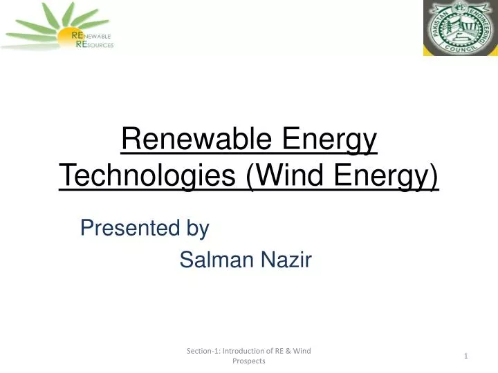 renewable energy technologies wind energy