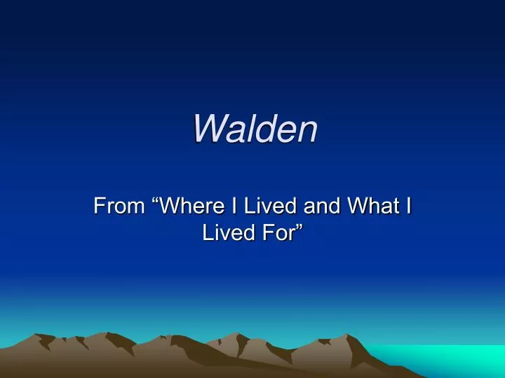 walden