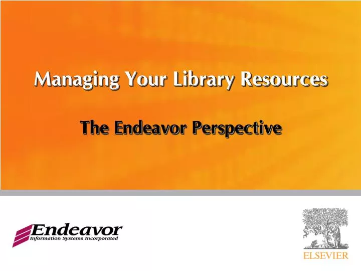 managing your l ibrary resources