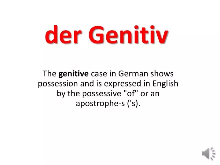 d er genitiv