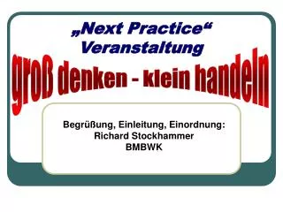 next practice veranstaltung