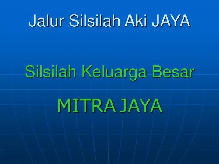 silsilah keluarga besar