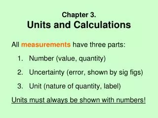 Chapter 3. Units and Calculations