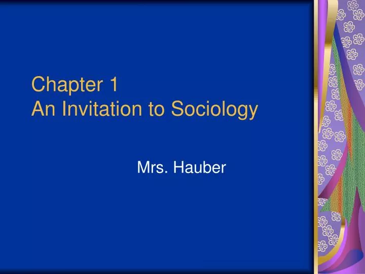 chapter 1 an invitation to sociology