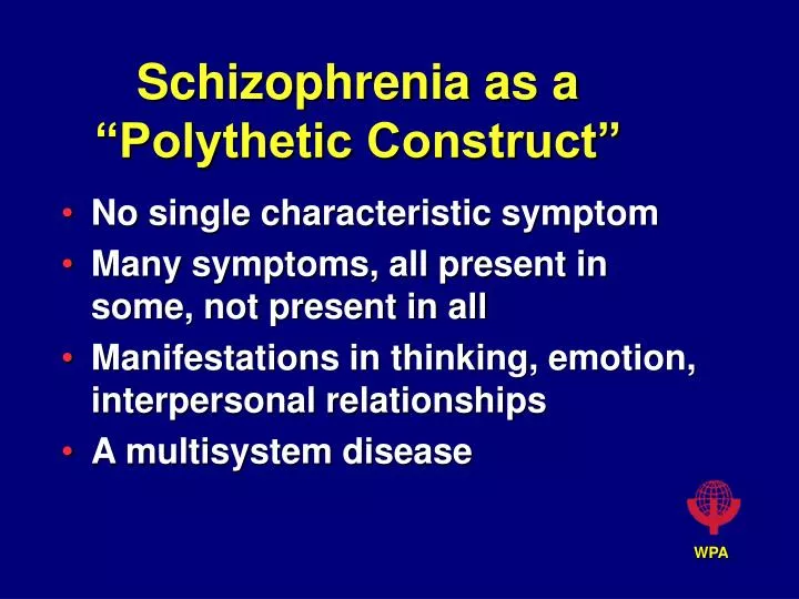 schizophrenia as a polythetic construct