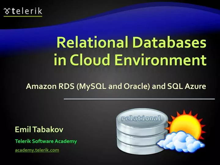 relational databases in cloud environment