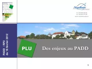 des enjeux au padd