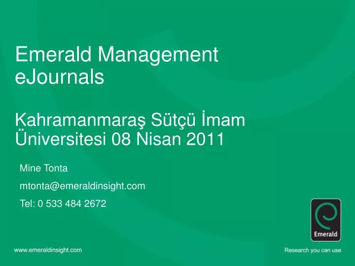 emerald management ejournals kahramanmara s t mam niversitesi 08 nisan 2011