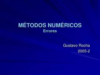 m todos num ricos errores